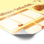 Autumn Class Schedule with Cute Fall Illustrations Foto Afdruk (Hoek)