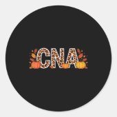 Autumn Cna Fall Certified Nursing Istant  Ronde Sticker (Voorkant)