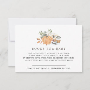Autumn Coffee Baby shower   Boeken voor Baby Kaart