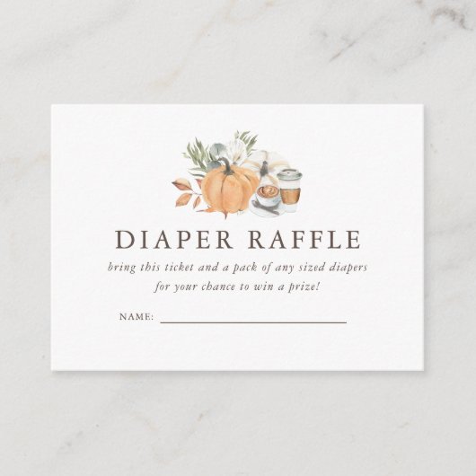 Autumn Coffee Baby shower | Luierloof Informatiekaartje (Voorkant)