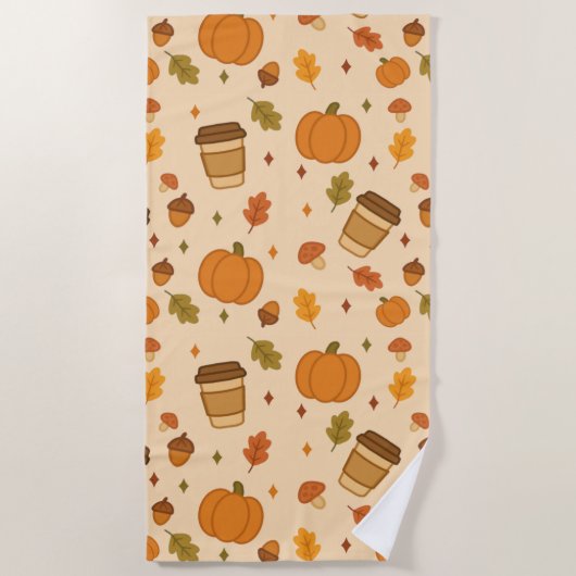 Autumn Coffee Strandlaken (Voorkant)