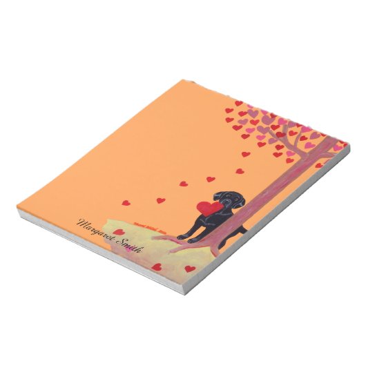 Autumn Color Black Labrador Notitieblok (Linkerzijde)