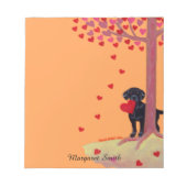 Autumn Color Black Labrador Notitieblok (Voorkant)