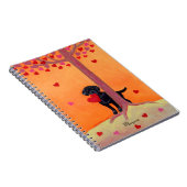 Autumn Color Black Labrador Notitieboek (Rechterzijde)