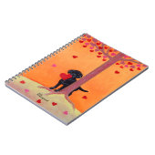 Autumn Color Black Labrador Notitieboek (Linkerzijde)