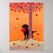 Autumn Color Black Labrador Poster (Voorkant)