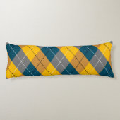 Autumn Color Geometric Pset Yellow Brown Pattern Lichaamskussen (Achterkant)