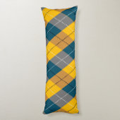 Autumn Color Geometric Pset Yellow Brown Pattern Lichaamskussen (Achterkant (Verticaal))