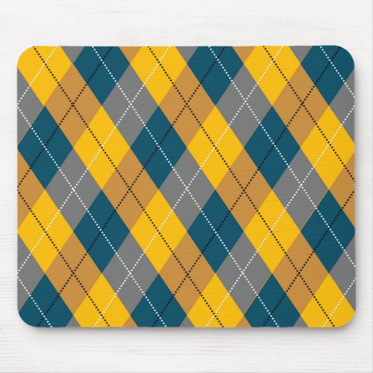 Autumn Color Geometric Pset Yellow Brown Pattern Muismat (Voorkant)