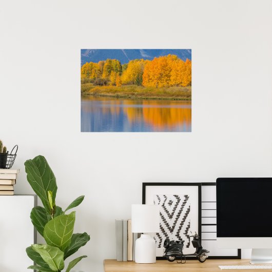 Autumn Colored Aspen Trees Poster (Thuiskantoor)