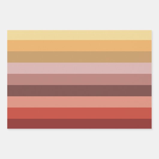 AUTUMN COLORED POLKA DOTS & STRIPES INPAKPAPIER VEL (Voorkant 3)