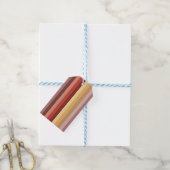 AUTUMN COLORED STRIPES CADEAULABEL (Met Touw)