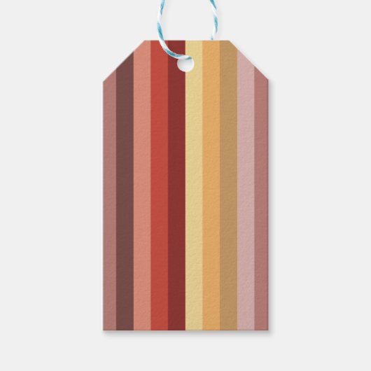 AUTUMN COLORED STRIPES CADEAULABEL (Voorkant)