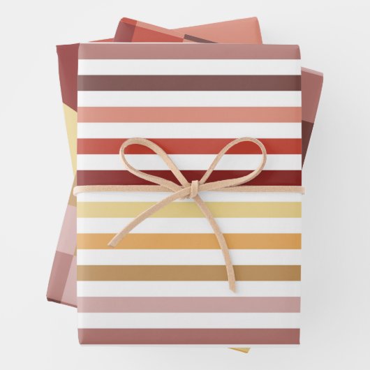 AUTUMN COLORED STRIPES & CUBES INPAKPAPIER VEL (In situ)