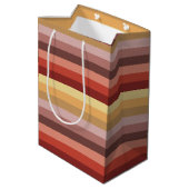 AUTUMN COLORED STRIPES MEDIUM CADEAUZAKJE (Achterkant Gekanteld)