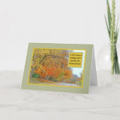 "AUTUMN COLORS ALONG LAND ROAD" KAART (Voorkant)