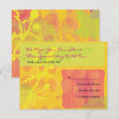 Autumn Colors Bar Bat Mitzvah Reply Card RSVP Kaartje (Voorkant / Achterkant)