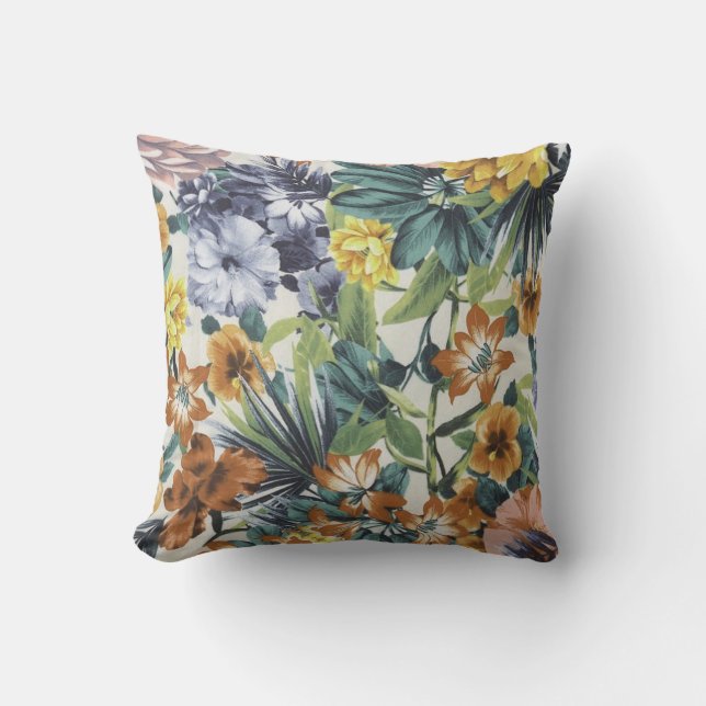 Autumn Colors Floral Kussen (Voorkant)