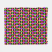 Autumn Colors Harlequin Fleece Deken (Voorkant (Horizontaal))