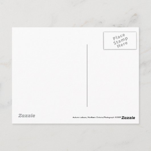 Autumn Colors, Northern Ontario Briefkaart (Achterkant)