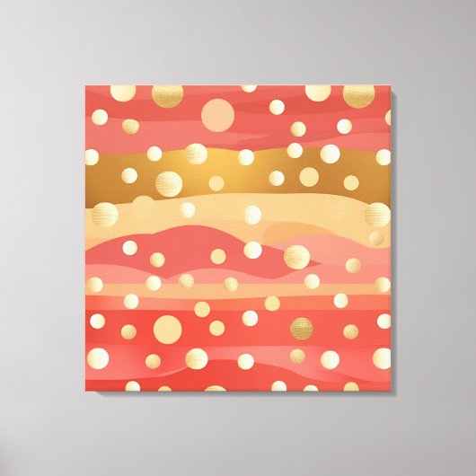 Autumn coloured Dunes with polka dot snow Canvas Afdruk (Voorkant)