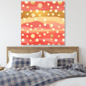 Autumn coloured Dunes with polka dot snow Canvas Afdruk (Insitu (Slaapkamer))