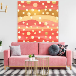 Autumn coloured Dunes with polka dot snow Canvas Afdruk