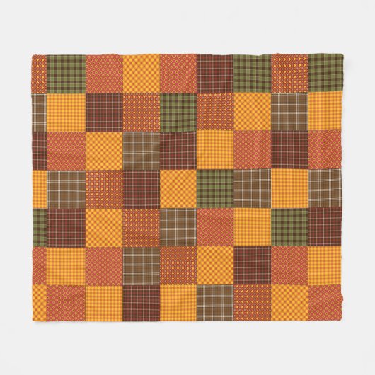 Autumn Comfort Quilt Fleece Deken (Voorkant (Horizontaal))