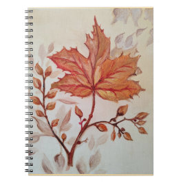 Autumn cooper vine leaf notitieboek
