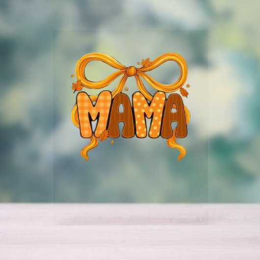 Autumn Coquette Mama – Gezellige Herfst Esthetisch Acryl Bord (Neutraal)