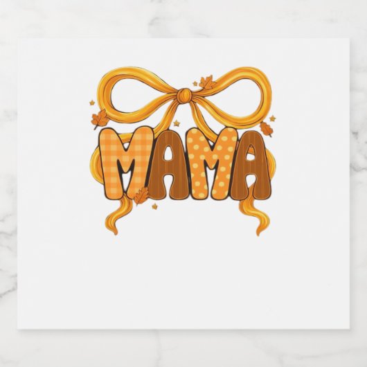 Autumn Coquette Mama – Gezellige Herfst Esthetisch Sparkling Wijnetiket (Enkel label)