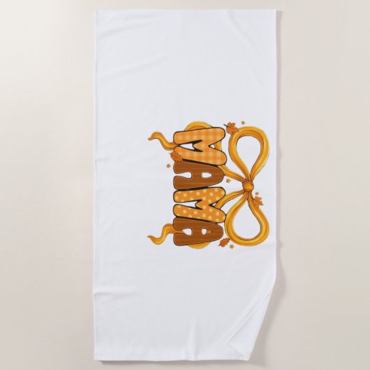 Autumn Coquette Mama – Gezellige Herfst Esthetisch Strandlaken (Voorkant)