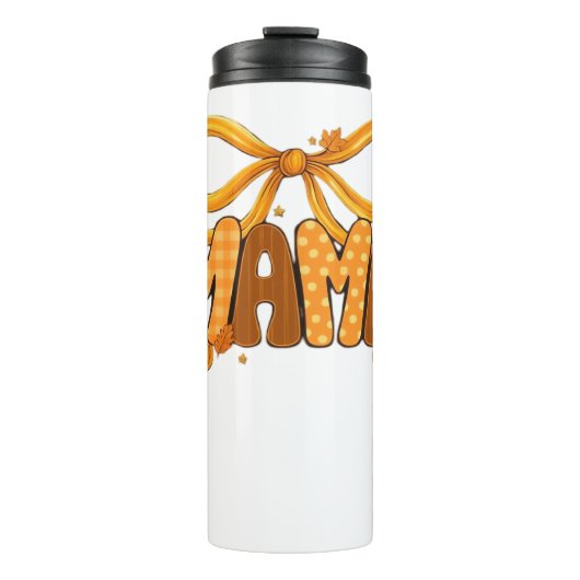 Autumn Coquette Mama – Gezellige Herfst Esthetisch Thermosbeker (Voorkant)