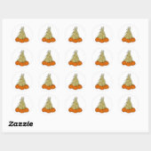 Autumn Cornstalks Pumpkins Ronde Sticker (Vel)