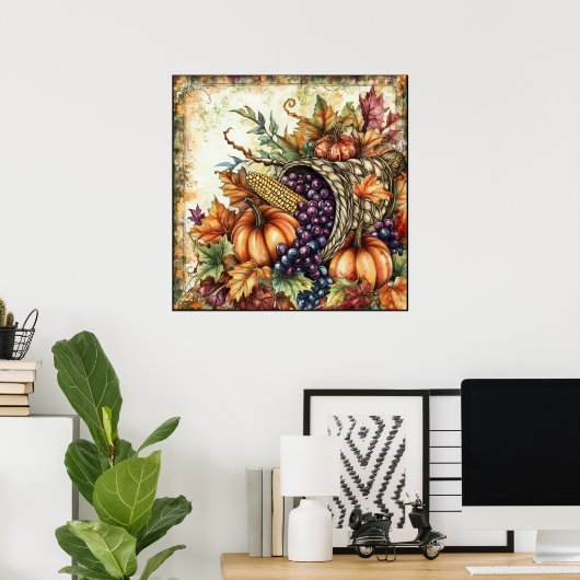 Autumn Cornucopia Art Poster (Thuiskantoor)