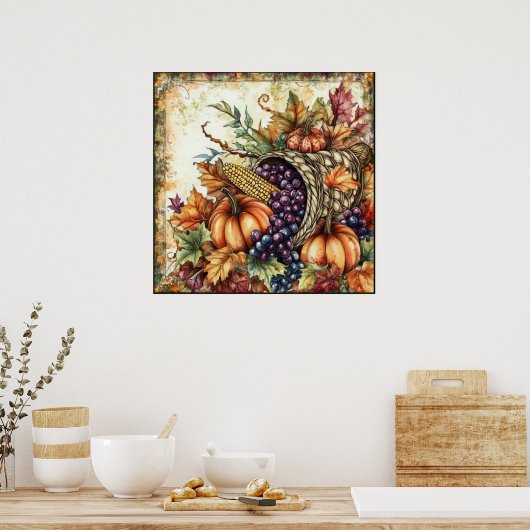 Autumn Cornucopia Art Poster (Keuken)