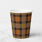 Autumn Cornucopia Plaid Papieren Bekers (Achterkant)