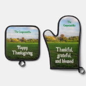 Autumn Countryside - Gepersonaliseerd Ovenwant & Pannenlap Set (Voorkant)