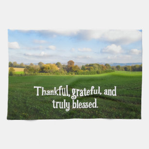Autumn Countryside - Gepersonaliseerde Thanksgivin Theedoek
