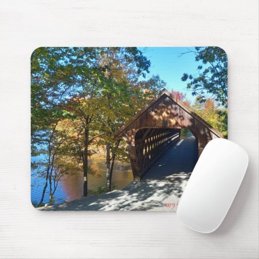 Autumn Covered Bridge Mouse Pad Muismat (Met muis)