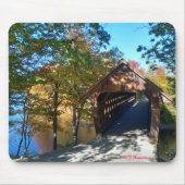 Autumn Covered Bridge Mouse Pad Muismat (Voorkant)