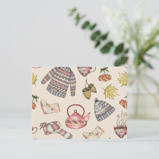 Autumn Cozy Briefkaart (Staand voorkant)