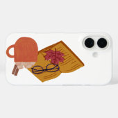 Autumn Cozy Vibes – warme cacao, boek & herfstblad Case-Mate iPhone Case (Achterkant (horizontaal))