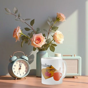 Autumn Cozy Vibes – warme cacao, boek & herfstblad Koffiemok