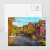 Autumn - Cranford, NJ - Droescher's Mill Briefkaart (Voorkant / Achterkant)
