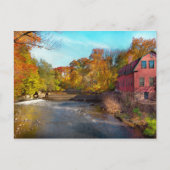 Autumn - Cranford, NJ - Droescher's Mill Briefkaart (Voorkant)