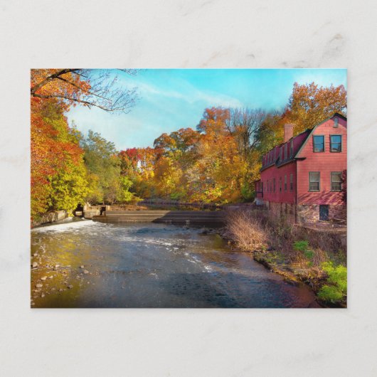 Autumn - Cranford, NJ - Droescher's Mill Briefkaart (Voorkant)
