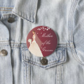 Autumn Crimson Bride MOG Bridal Party Button (In situ)