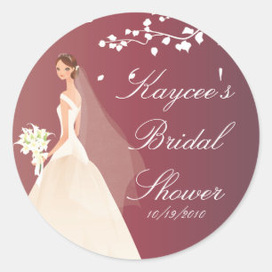 Autumn Crimson Bride Vrijgezellenfeest Sticker