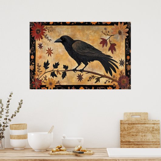 Autumn Crow Poster (Keuken)